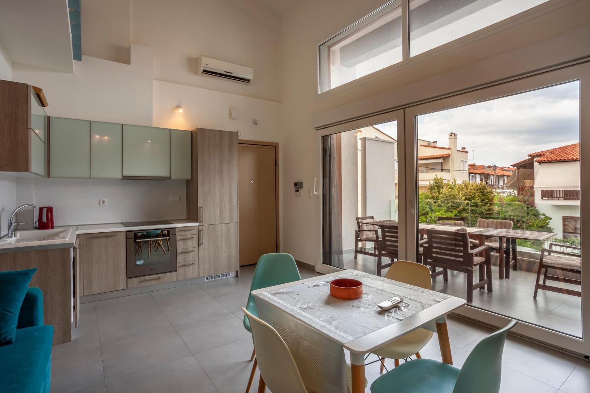 Aleksia Seaside Deluxe Apartment Pefkochori Eksteriør bilde
